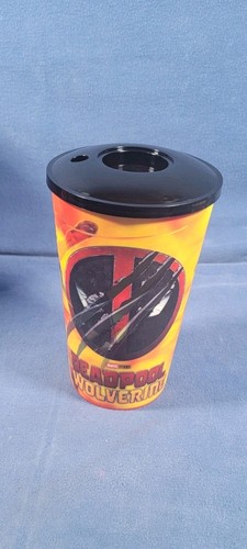 RARE Regal Deadpool & Wolverine Drink & Popcorn Tin Bucket Cup Topper - Picture 7 of 9