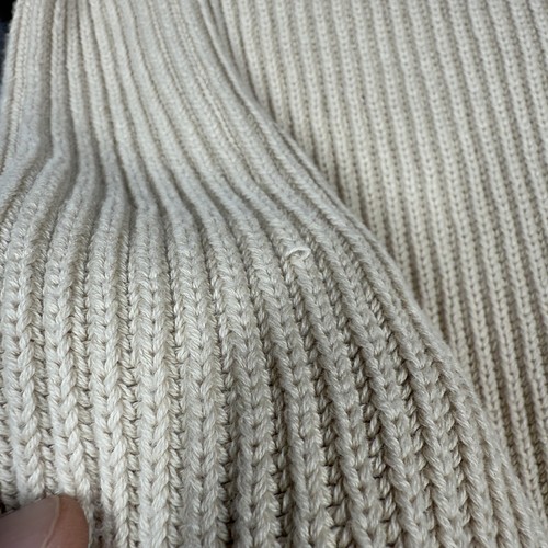 J Crew Sweater Women L Beige Pullover Ribbed Roll Neck Fisherman - Picture 18 of 19