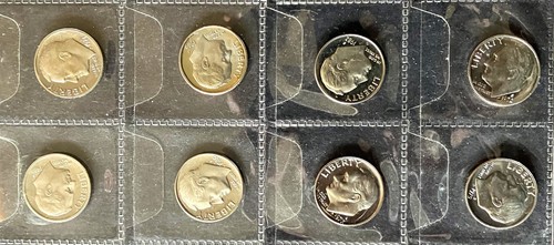 US PROOF COINS 50 DIMES DATED FROM 1968S TO 2006S (MOSTLY 1900'S) - Picture 7 of 8