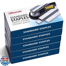 Officemate Standard Staples, 5 Boxes General Purpose Staple, 5000 Staples/Box
