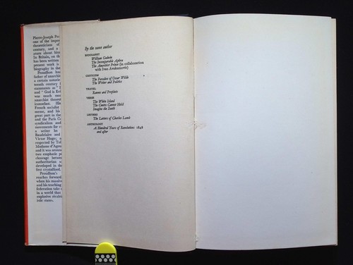 Pierre-Joseph Proudhon : A Biography by George Woodcock, 1956 1st Edition HB - Picture 8 of 19