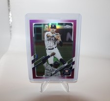 2021 Topps Chrome #172 Carlos Correa Pink Refractor Card Houston Astros