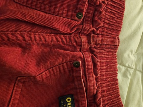 1990'S OshKosh B’Gosh 6 Red Corduroy Jeans Union Made USA VESTBAK - Picture 6 of 8