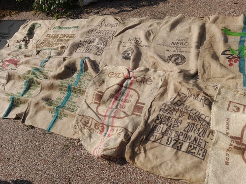 Coffee Sacks Hessian X 16 Lot A - Picture 10 of 11