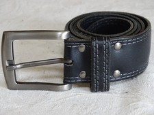 Cintura uomo Jules in pelle nera, misura da 30" a 34"