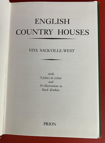 English Country Houses by Vita Sackville-West~1997 Reprint~Hardcover/DJ - Picture 5 of 5