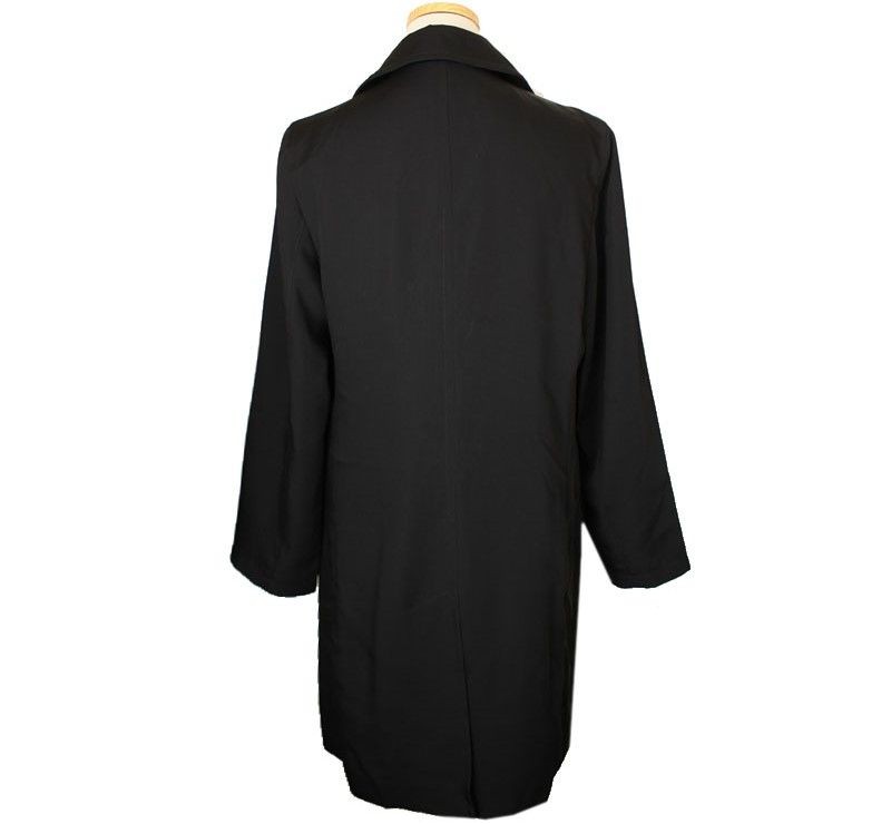MaxMara Marella Black Double Button Poly Coat 55 … - image 3
