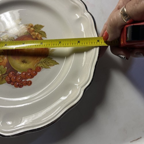 Vintage 9” Nuevo San Isidro Plate Fruit Design Gold Edge Winterling Roslau Like - Picture 2 of 3