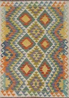 Reversible Wool Kilim Accent Rug 4x5 Ft Geometric Oriental Southwestern Carpet