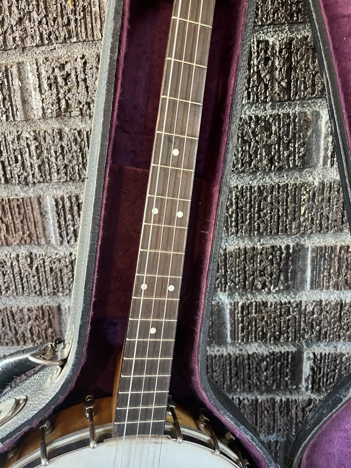 Vintage 1920s May Bell Tenor Banjo 4 String 11” Rim  + Original Case Slingerland - Image 3 of 4