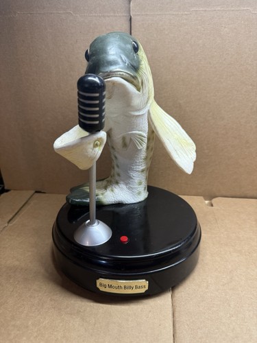 Vtg GEMMY Big Mouth Billy Bass Superstar Singing Fish Microphone Works