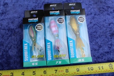 NOMAD DESIGN SQUIDTREX 65 75 85 FISHING LURE LOT (3) OFFSHORE INSHORE SNAPPER
