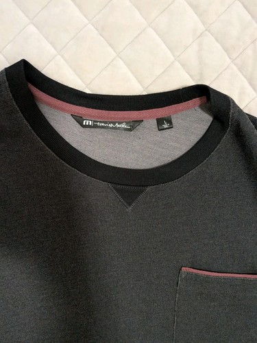 Pullover Travis Mathew girocollo manica lunga uomo grande nero erica tasca - Foto 3 di 5
