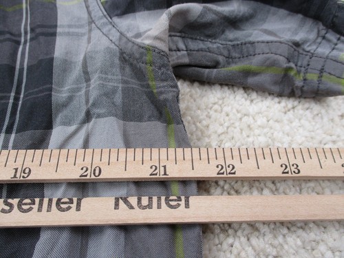 SmartWool Shirt Mens Medium Gray Plaid Merino Wool Blend Short Sleeve Button Up - Picture 11 of 11