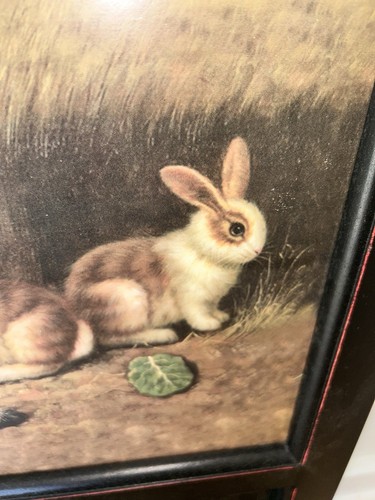 Decorative 33”x15” Chalkboard Kitchen Rabbits Art Collage - Picture 3 of 10