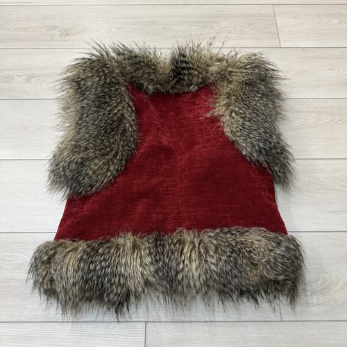 Vintage Patricia Wolf Kunstfell Western Rodeo Rot Weste Jacke Größe S - Bild 4 von 7