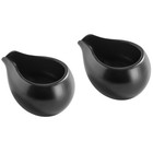 2 Pieces Black Jug for Cream Coffee Dispenser Creamer Container Ceramic Sauce
