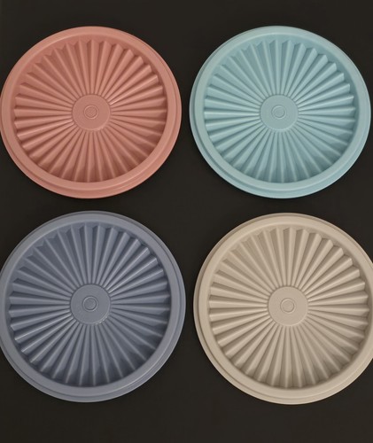 4 Sellos Tapas Tupperware Servalier 5" De Colección 812 Mediados Años 90 Colores Hechos en EE. UU. NUEVOS - Imagen 16 de 16