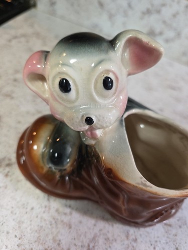 VINTAGE 1950s Puppy & Boot Planter - Picture 7 of 7