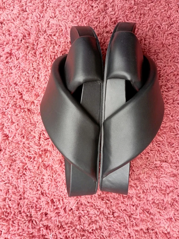 Sandalias Acolchadas Jil Sander Nappa Setanil Negras Talla 39 Foto 2 de 4