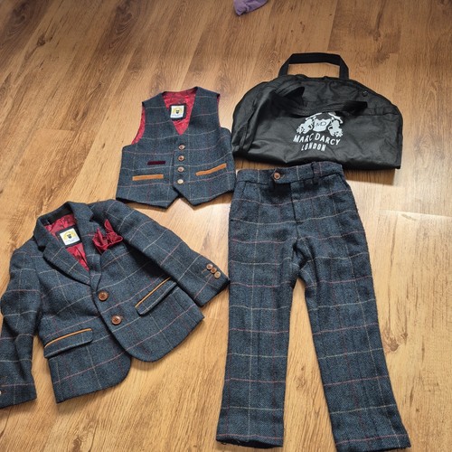 Marc Darcy Eton Blue Boys 3 Piece Suit Age 5 - 第 22/23 張圖片