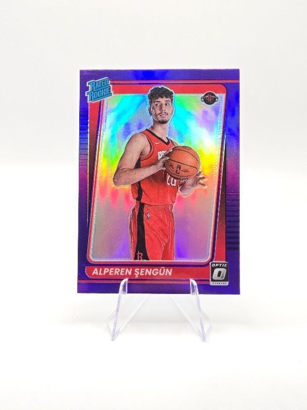 Alperen Sengun 2021-22 Panini Donruss Optic RC Purple Holo SP #169 Rockets