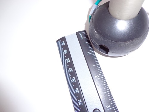 Unbranded silver/brushed nickel downrod 6in with black hangerball 1 7/8in wide - Picture 3 of 5