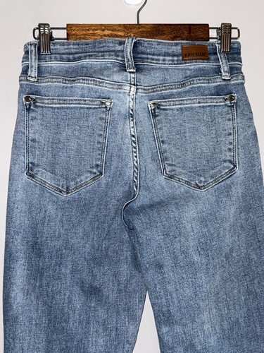 Jeans Judy Blue Boyfriend Fit tiro medio azul elástico denim preppy informales talla 1/25 - Imagen 7 de 17