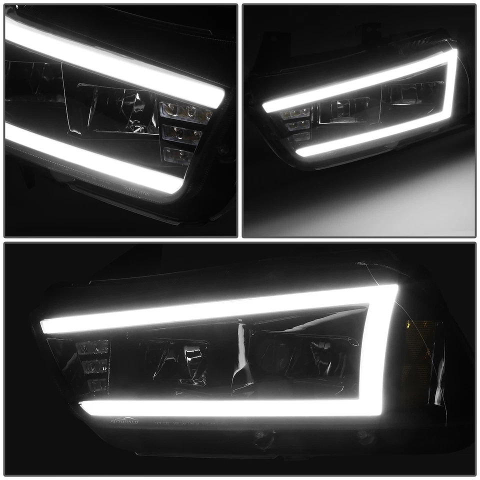 Para 2011-2014 Dodge Charger LED DRL+ lâmpada de farol de seta carcaça preta - Imagem 4 de 4