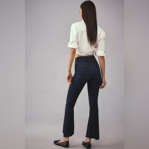 Neu mit Etikett Mother The Insider kurze ausgefranste Step-Jeans Größe 34 - Bild 3 von 12