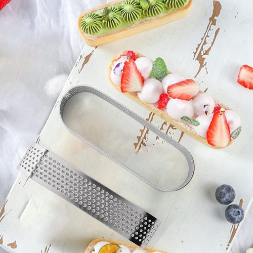 8 moldes de pastel ovalados, mousse de postre francesa, pastel de frutas, anillo para tartas, 867 - Imagen 2 de 7