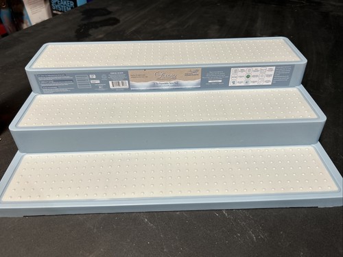 3 Tier Spice Rack With Soft Grip Shelf Liners Made From Bottles Found In Ocean - Picture 1 of 4