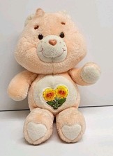1983 Kenner Care Bears Friend Bear Sunflower Orange Peach 13" Plush
