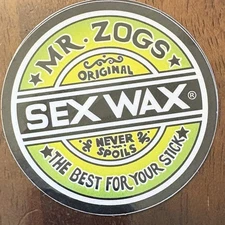 Mr. Zogs Sex Wax Sticker 3"  Green Surf Original Surf