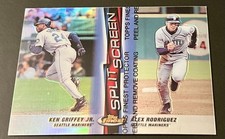 KEN GRIFFEY JR. / ALEX RODRIGUEZ 1999 Topps Finest SPLIT SCREEN REFRACTOR !