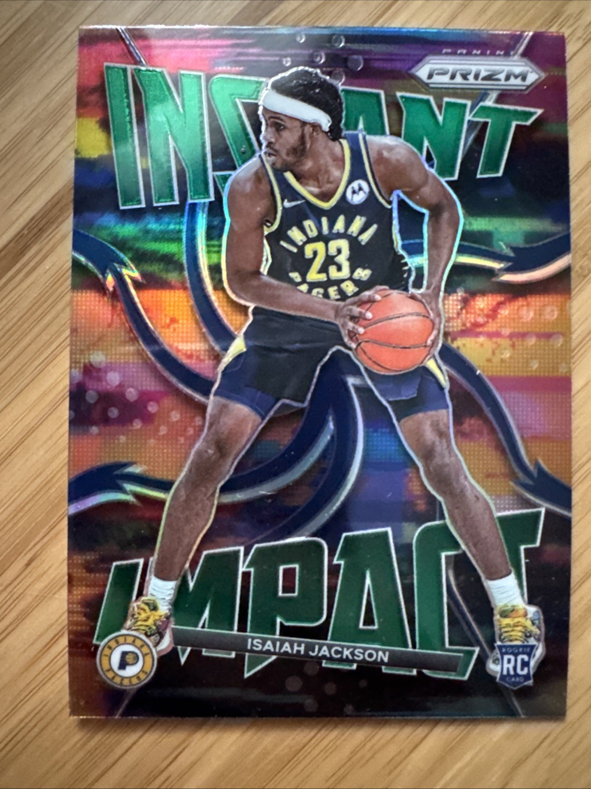 Isaiah Jackson 2021-22 Panini Prizm - RC Instant Impact Green Prizm Pacers #9