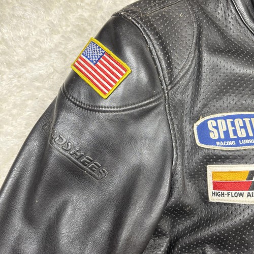 Vintage FieldSheer Jacket Men 54 Leather Team Yoshimura Patches Motorcycle Y2K - Picture 4 of 23
