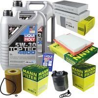 Mann Inspektionspaket 10L Liqui Moly Top Tec 5W-30 FüR Mercedes M-Klasse W164