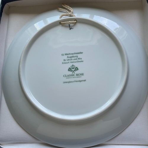 Plato de Navidad Rosenthal Classic Rose 1985 Augsburgo San Ulrico y Afra Helmut - Imagen 4 de 4