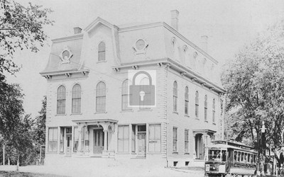 1911 Town Hall & Trolley Car North Reading Massachusetts MA - Reprint