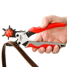 32016 – Professional Hole Puncher – Heavy Duty Leather Punch Plier Tool for B...