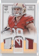 2013 Panini National Treasures Trio Prime /25 Vance McDonald #39 RC