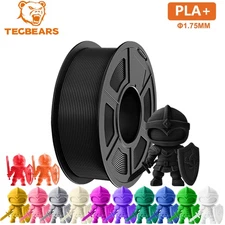 TECBEARS PLA Plus Filament 1.75mm 3D Printer Filament PLA+ 1/5/10 Rolls*1KG LOT