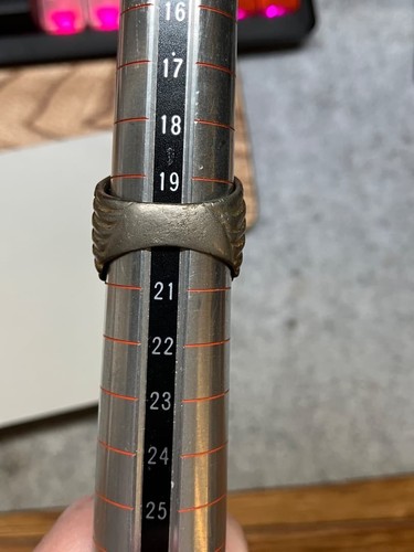 Rare Skull Hells Angels Ring Black Metal Unisex Size 20 US 11 USED[Good] from JP - Picture 12 of 16