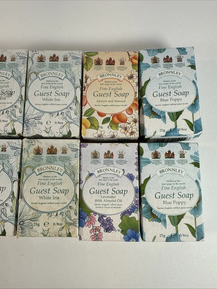 Jabón inglés fino vintage Bronnley para invitados ~ 15 barras nuevas ~ floral ~ 0,90 oz. ~ 25g Foto 4 de 4