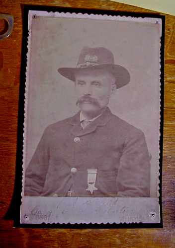12 x 8 Zoll FOTO von BÜRGERKRIEGSVETERAN in GAR UNIFORM Waterville N.Y.
