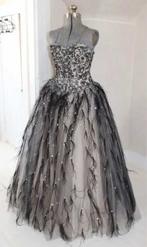 Paparazzi Ballkleid mit Spitze und Federn 91084 by Mori Lee Kleid formell 7/8 - Bild 3 von 10