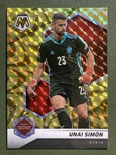 2021-22 Panini Mosaic FIFA Road To World Cup Unai Simon Gold Reactive Prizm #126