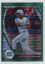 2021 Panini Prizm Draft Picks Green Pulsar Prizm Justice Thompson #PDP180 1a7j