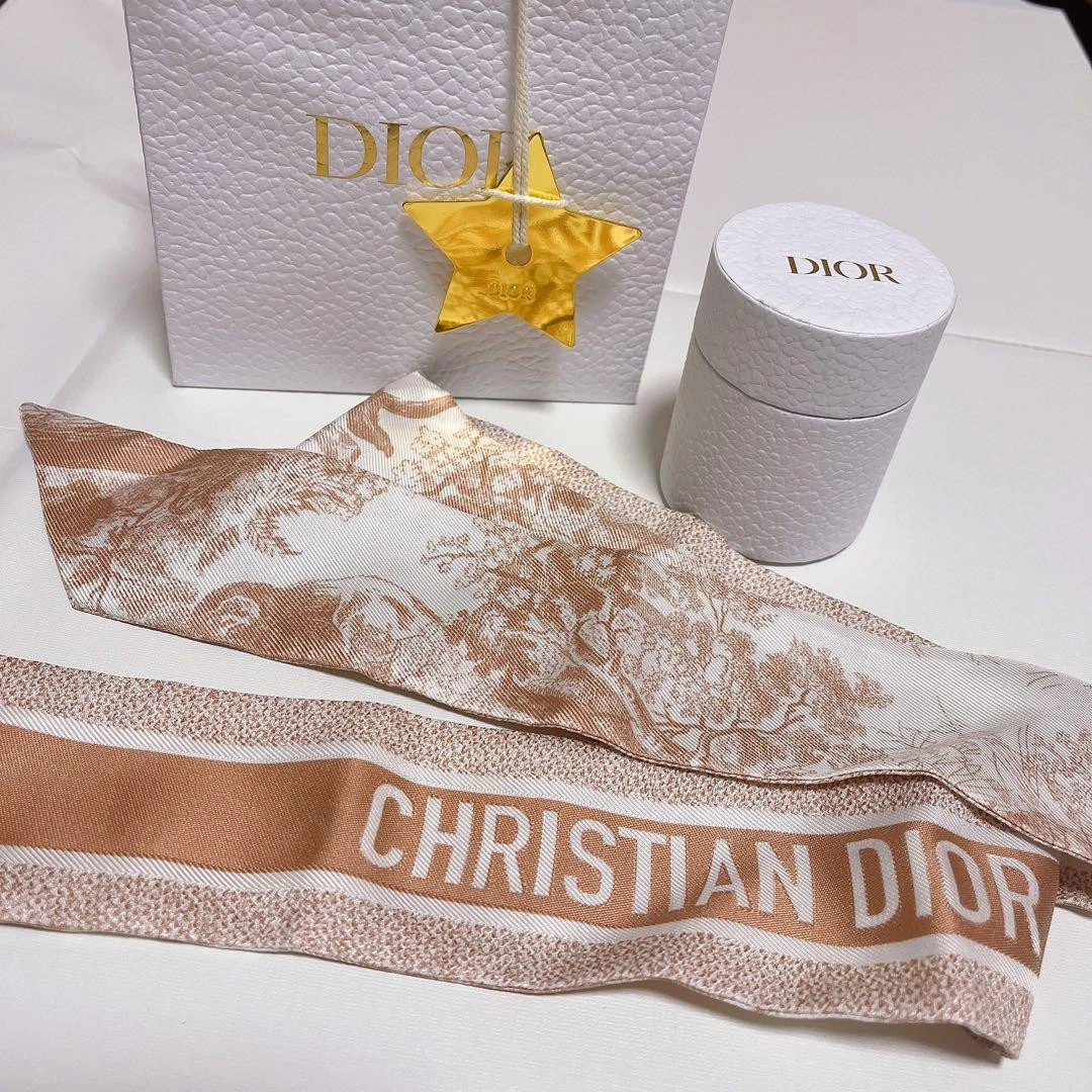 Echarpe femme Dior Mitsu doucement utilisée boîte d'origine et cabas inclus